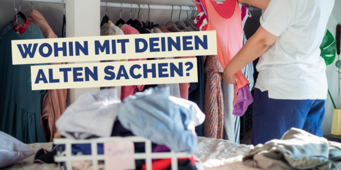 Person vor Kleiderschrank