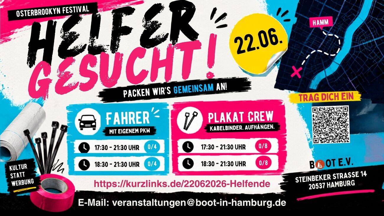 POSTER HELPERS WANTED